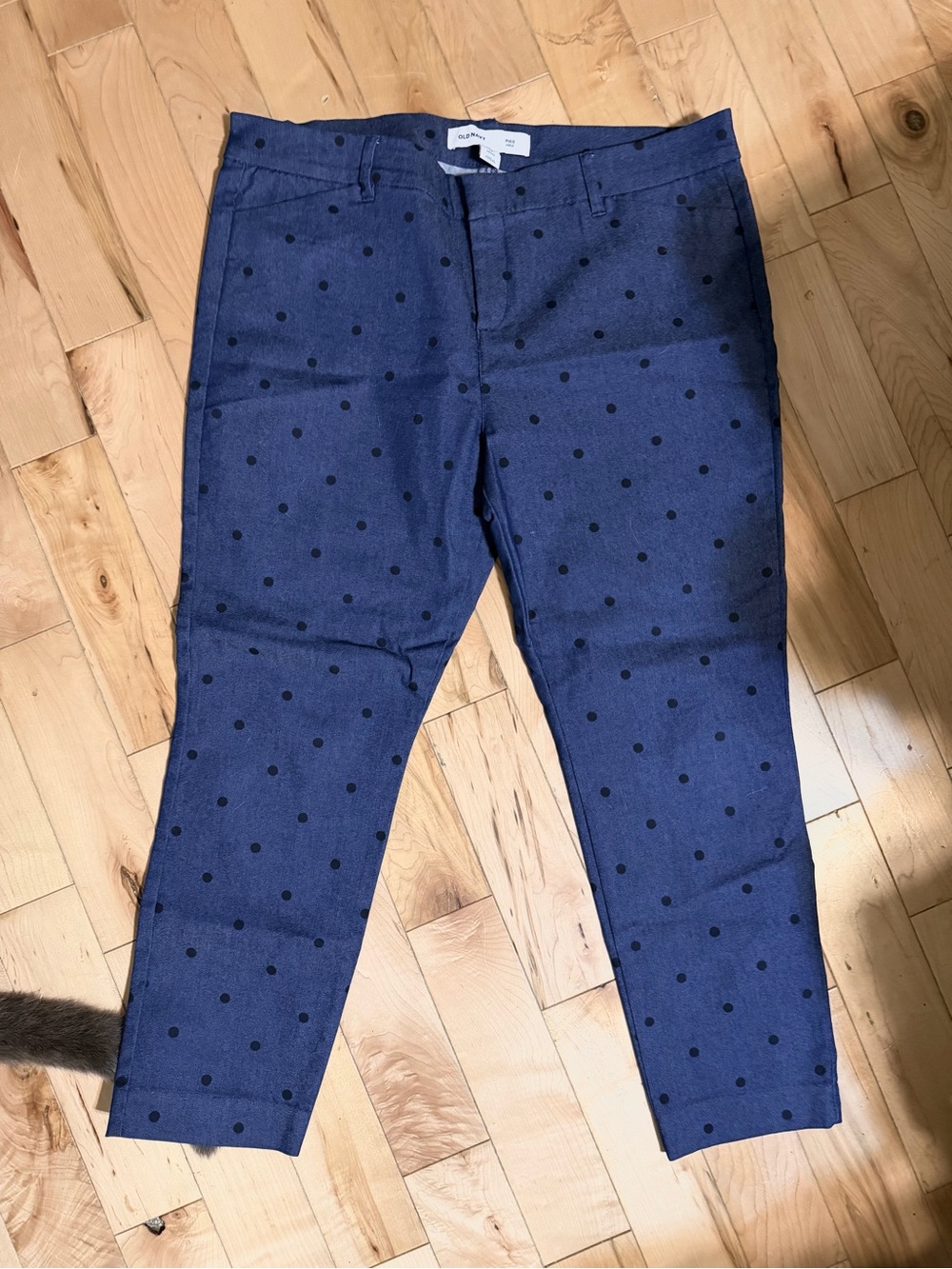 Polka Dot Stretch Pixie Jeans - Navy